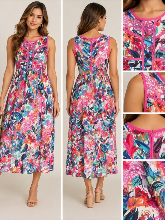 Nicole by Nicole Miller Dresses & Skirts - Nicole by Nicole Miller Women's Floral Sleeveless Midi Dress Size 10
